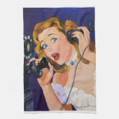 Retro pulp theedoek keukenhanddoek (Verticaal)