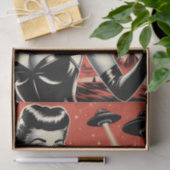 Retro Pulp Ufo Woman Tissuepapier (Geschenk)