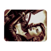 Retro Pulp Vrouw Magneet (Horizontaal)