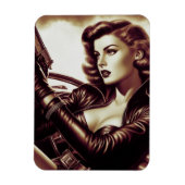 Retro Pulp Vrouw Magneet (Verticaal)