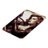 Retro Pulp Vrouw Magneet (Linkerzijde)