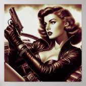 Retro pulp vrouw poster (Voorkant)