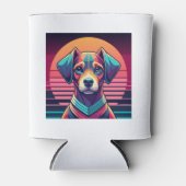 Retro Pulse Pup 80s Zonsondergang Vibes Blikjeskoeler (Voorkant)