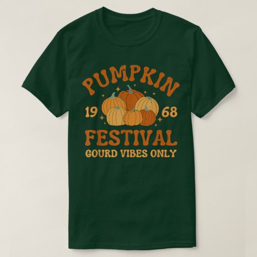 Retro Pumpkin festival Gourd vibes only herfst aut T-shirt (Design voorkant)