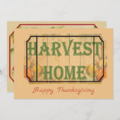 Retro Pumpkin Happy Thanksgiving Day Greetings Feestdagenkaart (Voorkant / Achterkant)