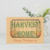 Retro Pumpkin Happy Thanksgiving Day Greetings Feestdagenkaart (Staand voorkant)