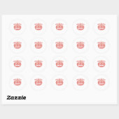 Retro Pumpkin I Costume Ronde Sticker (Vel)