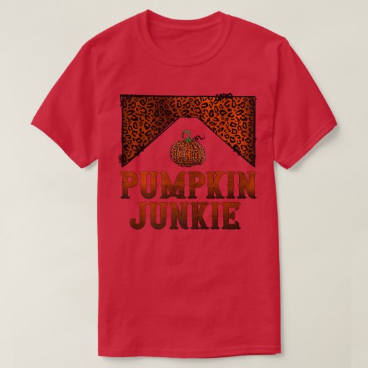 Retro Pumpkin Junkie Hallo Herfst Vibes Leopard Pr T-shirt (Design voorkant)