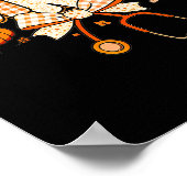 Retro Pumpkin Nurse Life Stethoscope Fall Autumn F Poster (Hoek)