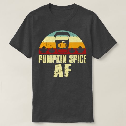 Retro Pumpkin Spice AF T-shirt (Design voorkant)