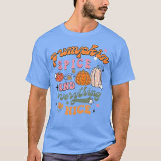 Retro Pumpkin Spice And Everything Fall Autum Than T-shirt