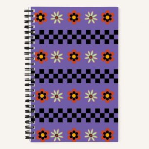 Retro Punk Bloemen Notitieboek
