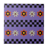 Retro Punk Bloemen Tegeltje (Voorkant)