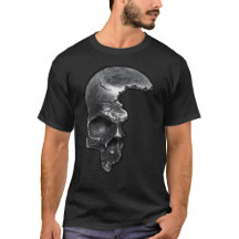 Retro Punk Half Gezicht Gotische Schedel