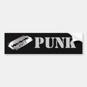 Retro Punk Razor Blade 1977 Bumpersticker