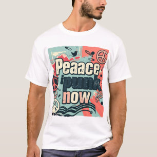 Retro Punk Stijl Shirt – Vintage Esthetische Vrede