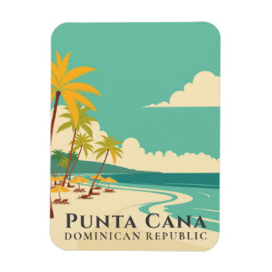 Retro Punta Cana Souvenir Dominicaanse Republiek Magneet
