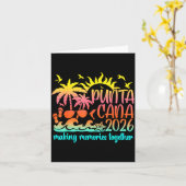 Retro Punta Vacation Cana Making Memories Together Kaart (Gele Bloem)
