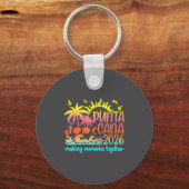 Retro Punta Vacation Cana Making Memories Together Sleutelhanger (Voorkant)