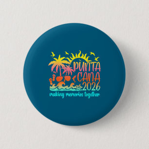 Retro Punta Vakantie Cana Herinneringen Maken Same Ronde Button 5,7 Cm