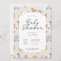 Retro Puppy Dog Bloemenwinkel Baby shower