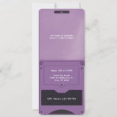 Retro Purple Handheld Gaming II Birthday Kaart (Achterkant)