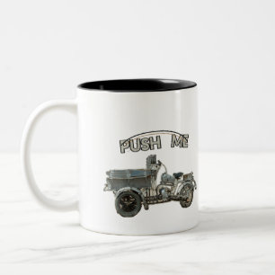 Retro 'Push Me' Voertuig Twee Tons Mok