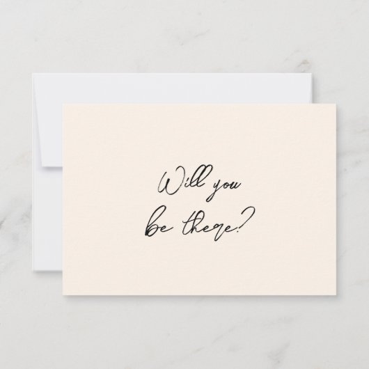 Retro QR-code Hand geschreven eigenzinnige bruilof RSVP Kaartje (Achterkant)