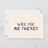 Retro QR Code Hand geschreven Lijst eigenzinnige b RSVP Kaartje (Achterkant)