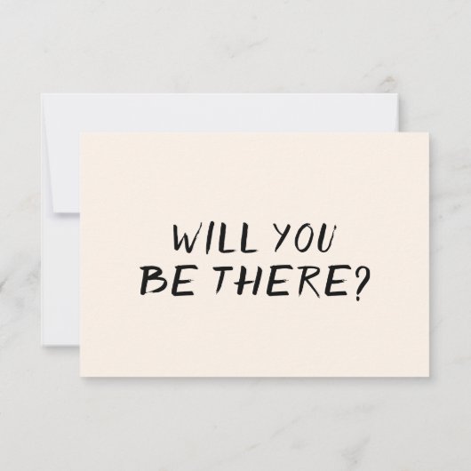 Retro QR Code Hand geschreven Lijst eigenzinnige b RSVP Kaartje (Achterkant)