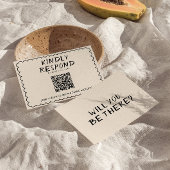 Retro QR Code Hand geschreven Lijst eigenzinnige b RSVP Kaartje