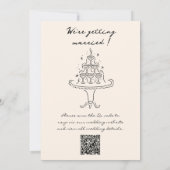 Retro QR-code Hand getekend geschreven eigenzinnig Kaart (Achterkant)