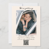 Retro QR-code Hand getekend geschreven leuke foto Kaart (Achterkant)