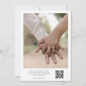 Retro QR code magazine bruiloft Kaart (Achterkant)