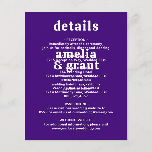 Retro QR Code Paarse Budget Weddenschap Flyer (Achterkant)