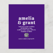 Retro QR Code Paarse Budget Weddenschap Flyer (Voorkant)