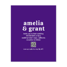 Retro QR Code Paarse Budget Weddenschap