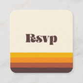 retro QR code RSVP respons Informatiekaartje (Voorkant)