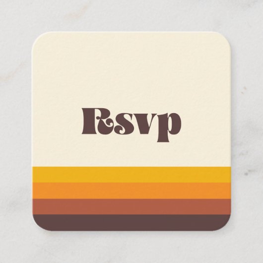  retro QR code RSVP respons Informatiekaartje (Voorkant)