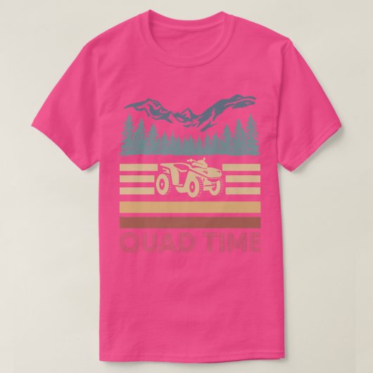 Retro Quad Tijd T-shirt (Design voorkant)