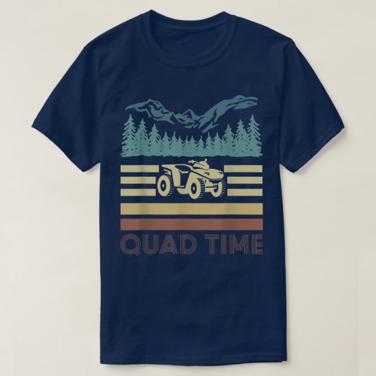 Retro Quad Tijd T-shirt (Design voorkant)