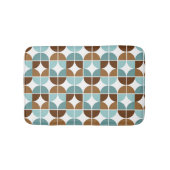 Retro Quarter Blue Brown Badmat (Voorkant)