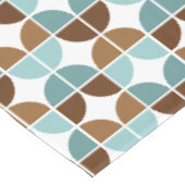 Retro Quarters Blue Brown Pattern Tafelkleed (Gekanteld)