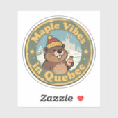 Retro Quebec Esdoornsiroop Sticker (Vel)