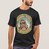 Retro Quebec Esdoornsiroop T-shirt (Voorkant)