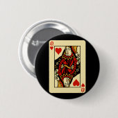 Retro Queen of Hearts Ronde Button 5,7 Cm (Voorkant /achterkant)