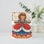  Retro Queen of Hearts Verjaardag Briefkaart (Staand voorkant)