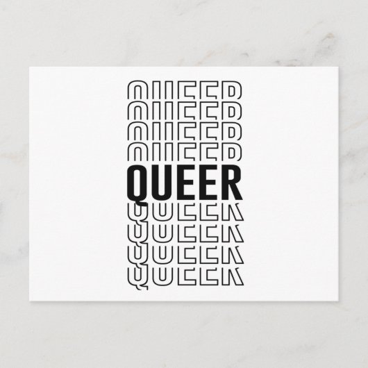 Retro Queer Design Briefkaart (Voorkant)