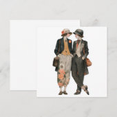Retro queer modereportage 2 - decoupage vel, kaart (Voorkant / Achterkant)