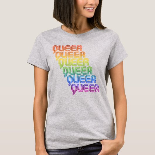 Retro Queer Patroon T-shirt (Voorkant)